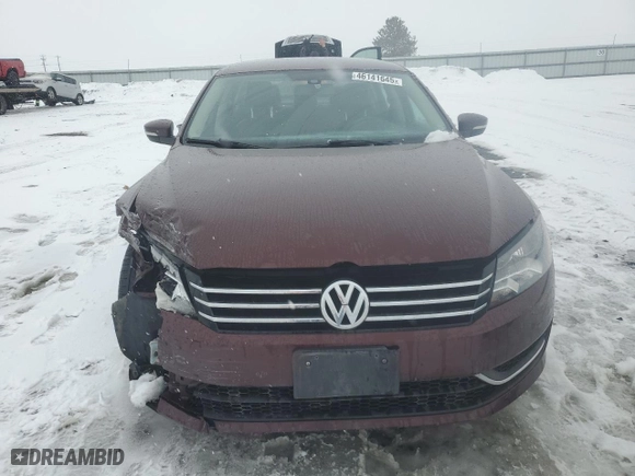 2014 Volkswagen Passat Wolfsburg Ed with VIN 1VWAT7A34EC091547, listed as a Copart auction lot 46141645 with 138,449 mi miles and Salvage Title. Bid and sale history available at carsss.com. Image 5.