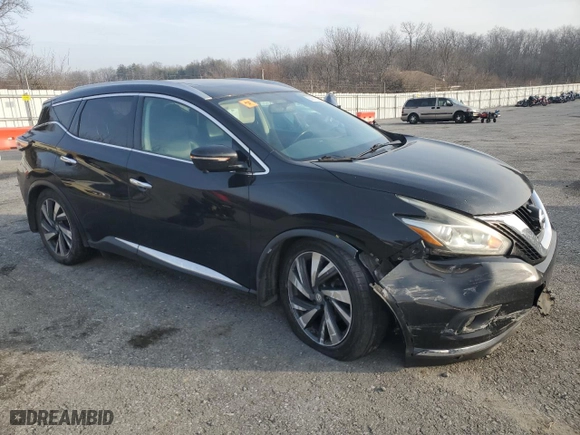 2015 Nissan Murano Platinum with VIN 5N1AZ2MH9FN202168, listed as a Copart auction lot 86910394 with 183,821 mi miles and Salvage Title. Bid and sale history available at carsss.com. Image 4.
