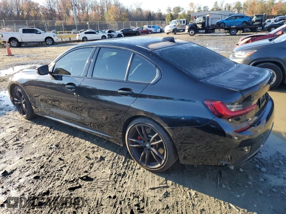 2022 BMW 3 Series M340i xDrive with VIN 3MW5U9J09N8C36136, listed as a Copart auction lot 76598524 with 45,311 mi miles and Salvage Title. Bid and sale history available at carsss.com. Image 2.