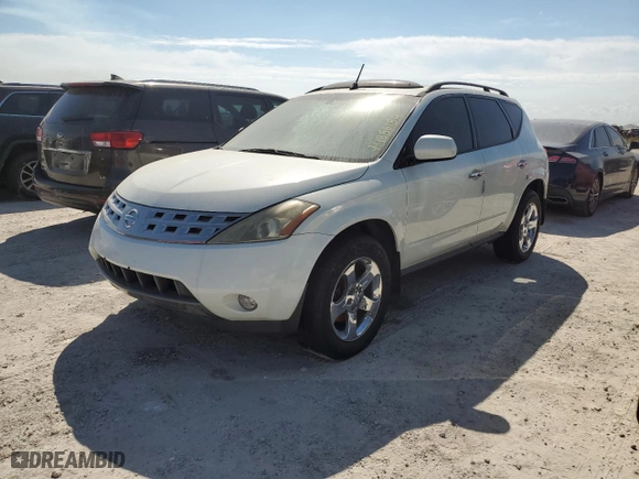 2004 Nissan Murano SL with VIN JN8AZ08W54W309053, listed as a Copart auction lot 74856154 with 0 mi miles and Salvage Title. Bid and sale history available at carsss.com. Image 1.