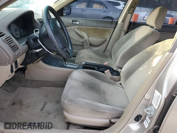 2002 Honda Civic LX with VIN 2HGES16502H605130, listed as a Copart auction lot 88914555 with 131,339 mi miles and Salvage Title. Bid and sale history available at DreamBid. Image 7.