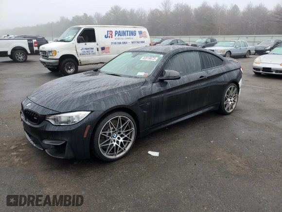 2017 BMW M4 with VIN WBS3R9C34HA014284, listed as a Copart auction lot 82019873 with 43,239 mi miles. Bid and sale history available at carsss.com. Image 1.