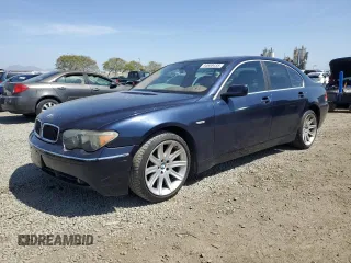 2004 BMW 7 Series with VIN WBAGL63574DP73401, listed as a Copart auction lot 54608435 with 196,582 mi miles and Salvage title. Bid and sale history available at DreamBid. Image 1.