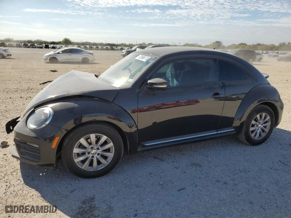2019 Volkswagen Beetle S with VIN 3VWFD7AT6KM710887, listed as a Copart auction lot 82988474 with 0 mi miles and Salvage Title. Bid and sale history available at carsss.com. Image 1.