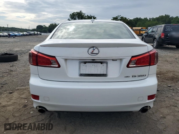 2012 Lexus IS 350 with VIN JTHCE5C20C5002247, listed as a Copart auction lot 65723745 with 211,445 mi miles and Clean title. Bid and sale history available at DreamBid. Image 6.