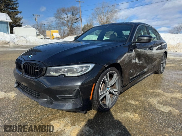 2021 BMW 3 Series 330i with VIN 3MW5R1J04MBB48483, listed as a Copart auction lot 46145125 with 128,555 mi miles and Clean Title. Bid and sale history available at carsss.com. Image 2.