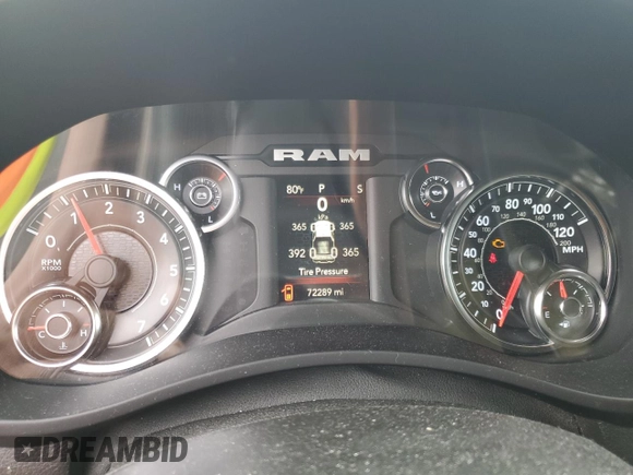 2022 Ram 2500 Big Horn with VIN 3C6UR5DJXNG104142, listed as a Copart auction lot 84135924 with 72,289 mi miles and Salvage Title. Bid and sale history available at carsss.com. Image 9.