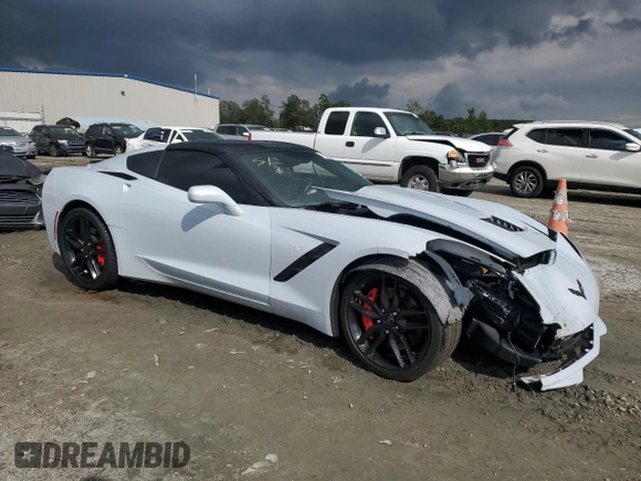 2019 Chevrolet Corvette 1LT with VIN 1G1YB2D72K5113706, listed as a Copart auction lot 71842584 with 0 mi miles and Salvage Title. Bid and sale history available at carsss.com. Image 4.