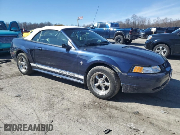 2002 Ford Mustang Deluxe with VIN 1FAFP44482F117034, listed as a Copart auction lot 50332965 with 95,923 mi miles and Salvage title. Bid and sale history available at DreamBid. Image 4.