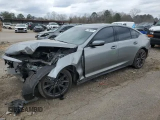 2024 Cadillac CT5 Sport z VIN 1G6DP5RK1R0100462, wystawiony jako Copart lot #47562155 z przebiegiem 12 213 mil mil oraz Szkody całkowita. Historia ofert i sprzedaży dostępna na DreamBid. Obrazek 1.