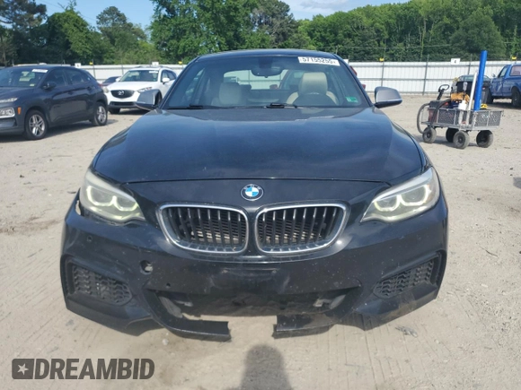 2015 BMW 2 Series M235i with VIN WBA1J7C5XFV253790, listed as a Copart auction lot 57155255 with 136,967 mi miles and Salvage title. Bid and sale history available at DreamBid. Image 5.