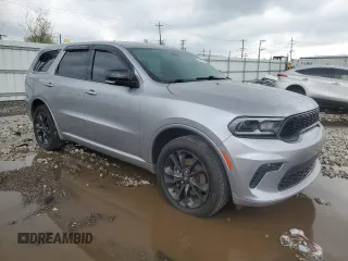 2021 Dodge Durango GT Plus with VIN 1C4RDJDG1MC611409, listed as a Copart auction lot 55362375 with 58,846 mi miles and Salvage title. Bid and sale history available at DreamBid. Image 4.
