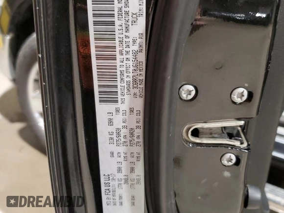 2018 Ram 1500 Big Horn with VIN 3C6RR7LT0JG154482, listed as a Copart auction lot 81870254 with 112,406 mi miles and Salvage title. Bid and sale history available at DreamBid. Image 12.