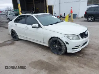 2011 Mercedes-Benz C-Class C 300 Sport with VIN WDDGF5EB4BA509158, listed as a IAAI auction lot 41821383 with 162,697 mi miles. Bid and sale history available at carsss.com. Image 1.