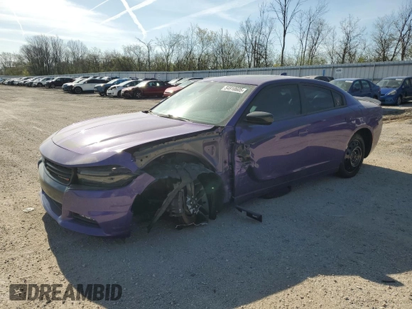 2019 Dodge Charger SXT with VIN 2C3CDXJG5KH520588, listed as a Copart auction lot 54910605 with 58,430 mi miles and Salvage Title. Bid and sale history available at DreamBid. Image 1.