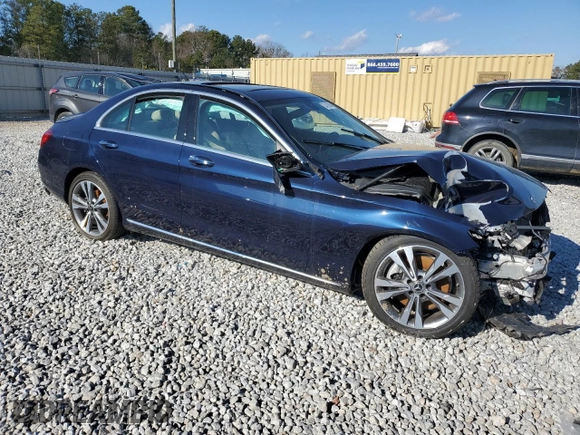 2021 Mercedes-Benz C 300 with VIN W1KWF8EB4MR606541, listed as a Copart auction lot 83422864 with 40,409 mi miles and Salvage Title. Bid and sale history available at carsss.com. Image 4.