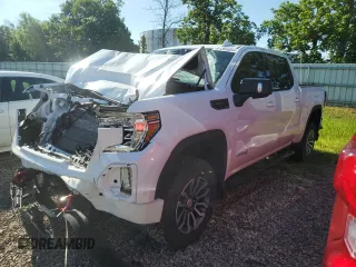 2022 GMC Sierra 1500 AT4 with VIN 1GTP9EEL8NZ155466, listed as a Copart auction lot 61205664 with 21,279 mi miles and Non repairable. Bid and sale history available at DreamBid. Image 1.