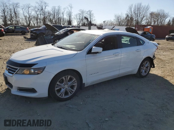 2014 Chevrolet Impala LT with VIN 1G1125S30EU168457, listed as a Copart auction lot 48887085 with 95,124 mi miles and Salvage Title. Bid and sale history available at DreamBid. Image 1.