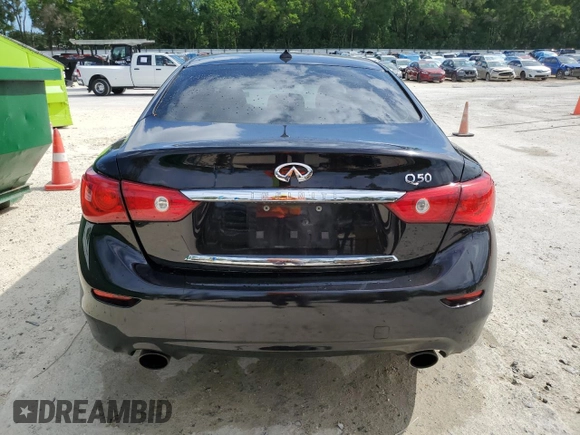 2014 Infiniti Q50 Premium with VIN JN1BV7AP9EM693541, listed as a Copart auction lot 52898005 with 203,157 mi miles and Salvage Title. Bid and sale history available at carsss.com. Image 6.
