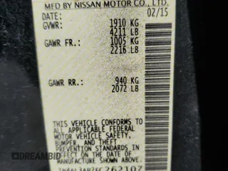 2015 Nissan Altima SL z VIN 1N4AL3AP2FC262107, wystawiony jako Copart lot #55748845 z przebiegiem 102 372 mil mil oraz Czysty tytuł • Clean title. Historia ofert i sprzedaży dostępna na DreamBid. Obrazek 12.