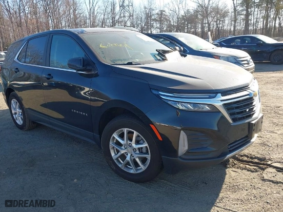 2023 Chevrolet Equinox LT with VIN 3GNAXKEG1PL245637, listed as a IAAI auction lot 41669319 with 42,968 mi miles. Bid and sale history available at carsss.com. Image 1.