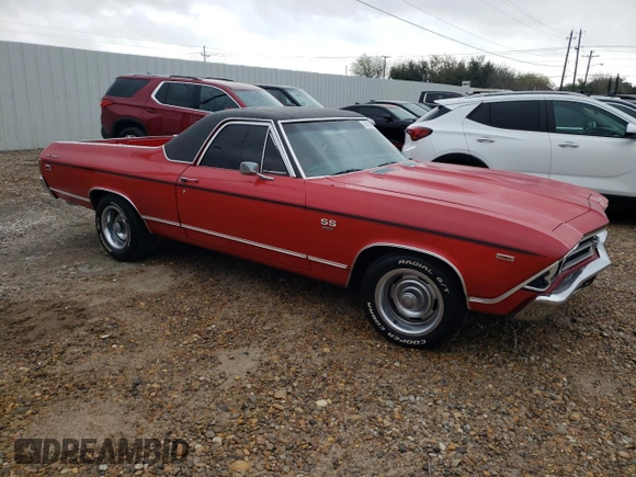 1969 Chevrolet El Camino z VIN 136809K399396, wystawiony jako Copart lot #47485145 z przebiegiem 46 439 mil mil oraz Czysty tytuł • Clean title. Historia ofert i sprzedaży dostępna na DreamBid. Obrazek 4.