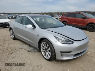 2018 Tesla Model 3 Long Range Battery with VIN 5YJ3E1EB5JF087606, listed as a Copart auction lot 52298485 with 73,242 mi miles and Salvage Title. Bid and sale history available at DreamBid. Image 4.