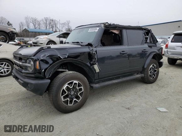 2024 Ford Bronco Outer Banks z VIN 1FMEE8BP6RLA07333, wystawiony jako Copart lot #50862875 z przebiegiem 11 348 mil mil oraz Szkoda całkowita • Salvage title. Historia ofert i sprzedaży dostępna na DreamBid. Obrazek 1.