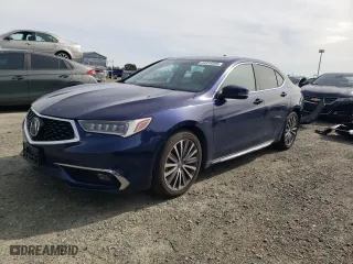2018 Acura TLX w/Advance Pkg with VIN 19UUB2F7XJA003867, listed as a Copart auction lot 44318595 with 126,237 mi miles and Salvage Title. Bid and sale history available at carsss.com. Image 1.