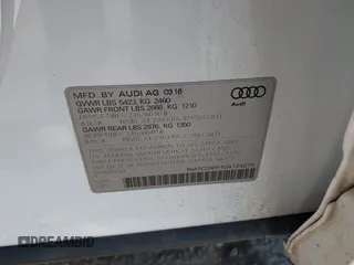 2016 Audi Q5 Premium with VIN WA1C2AFP1GA124679, listed as a IAAI auction lot 41775443 with 88,546 mi miles and . Bid and sale history available at DreamBid. Image 9.