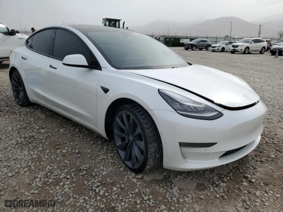 2020 Tesla Model 3 Long Range with VIN 5YJ3E1EB6LF628164, listed as a Copart auction lot 50830385 with 97,496 mi miles and Clean Title. Bid and sale history available at carsss.com. Image 4.
