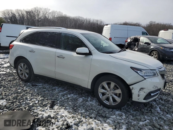 2016 Acura MDX w/Advance with VIN 5FRYD4H97GB043228, listed as a Copart auction lot 87448574 with 71,018 mi miles and Salvage Title. Bid and sale history available at carsss.com. Image 4.
