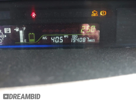 2013 Toyota Prius Two with VIN JTDZN3EU6D3203677, listed as a IAAI auction lot 42078214 with 194,087 mi miles and . Bid and sale history available at carsss.com. Image 15.
