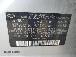 2013 Hyundai Elantra GLS z VIN 5NPDH4AE9DH382677, wystawiony jako Copart lot #64910834 z przebiegiem 209 074 mil mil oraz Nie do naprawy. Historia ofert i sprzedaży dostępna na DreamBid. Obrazek 12.