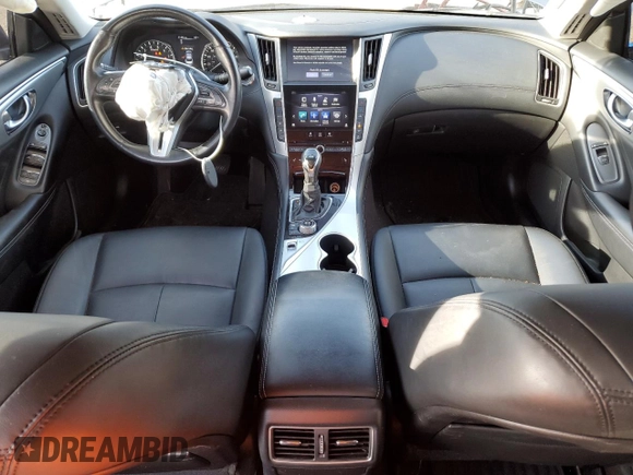 2019 Infiniti Q50 3.0t LUXE with VIN JN1EV7AR0KM593743, listed as a Copart auction lot 83748304 with 70,650 mi miles and Salvage Title. Bid and sale history available at carsss.com. Image 8.