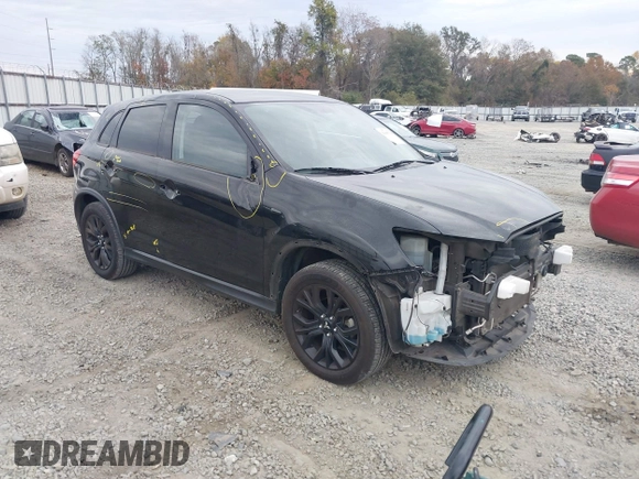 2019 Mitsubishi Outlander Sport ES 2.0 with VIN JA4AP3AU5KU024416, listed as a IAAI auction lot 41043336 with 109,992 mi miles. Bid and sale history available at carsss.com. Image 1.