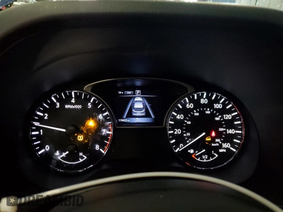 2020 Nissan Pathfinder S with VIN 5N1DR2AM7LC611730, listed as a Copart auction lot 43418655 with 119,423 mi miles and Clean Title. Bid and sale history available at carsss.com. Image 9.