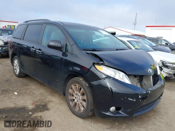 2015 Toyota Sienna Ltd with VIN 5TDDK3DC2FS116159, listed as a IAAI auction lot 41137819 with 164,864 mi miles. Bid and sale history available at carsss.com. Image 1.