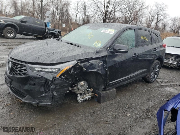2025 Acura RDX w/A-Spec Pkg with VIN 5J8TC2H66SL000192, listed as a Copart auction lot 48537155 with 2,941 mi miles and Salvage Title. Bid and sale history available at carsss.com. Image 1.