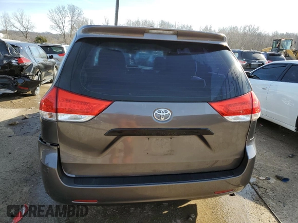 2012 Toyota Sienna with VIN 5TDZK3DC9CS205163, listed as a Copart auction lot 88674625 with 159,635 mi miles and Salvage title. Bid and sale history available at DreamBid. Image 6.