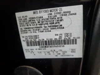 2005 Lincoln LS Sport z VIN 1LNHM87A55Y650550, wystawiony jako Copart lot #68366714 z przebiegiem 37 112 mil mil oraz Szkody całkowita. Historia ofert i sprzedaży dostępna na DreamBid. Obrazek 12.