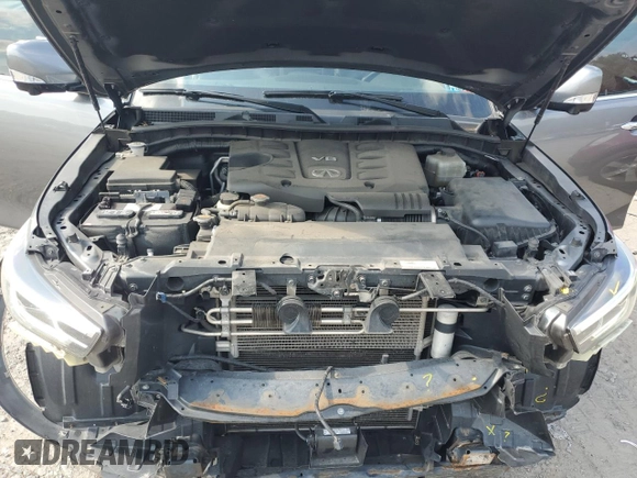 2019 Infiniti QX80 LUXE with VIN JN8AZ2NE3K9236932, listed as a Copart auction lot 70428804 with 82,166 mi miles and Salvage Title. Bid and sale history available at carsss.com. Image 12.