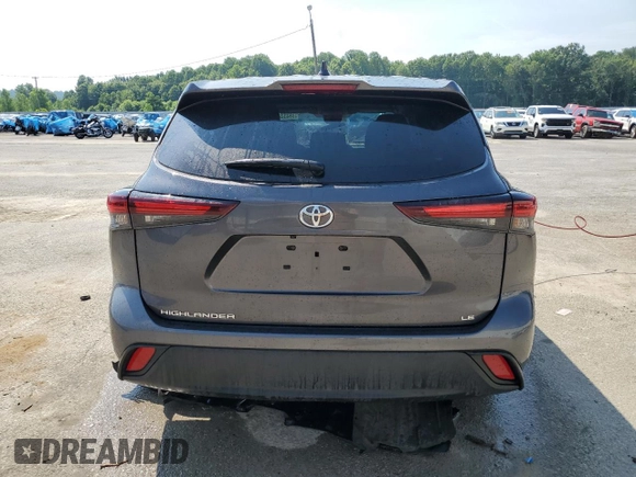 2024 Toyota Highlander LE with VIN 5TDKDRAH4RS050075, listed as a Copart auction lot 62658135 with 32,567 mi miles and Clean title. Bid and sale history available at DreamBid. Image 6.