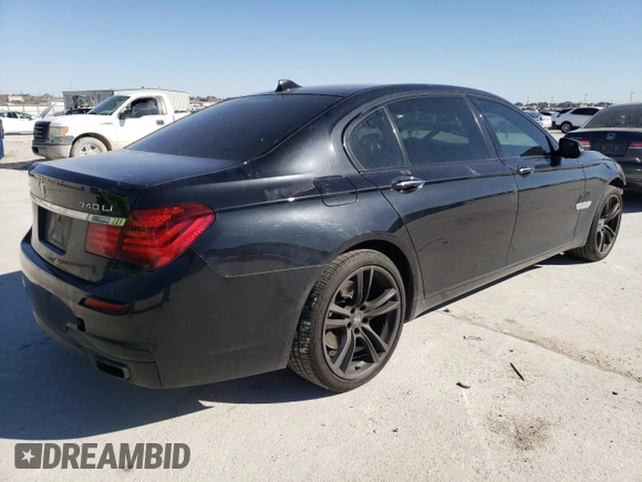 2015 BMW 7 Series 740Li xDrive with VIN WBAYF4C51FGS99088, listed as a Copart auction lot 47593145 with 133,825 mi miles and Salvage Title. Bid and sale history available at carsss.com. Image 3.