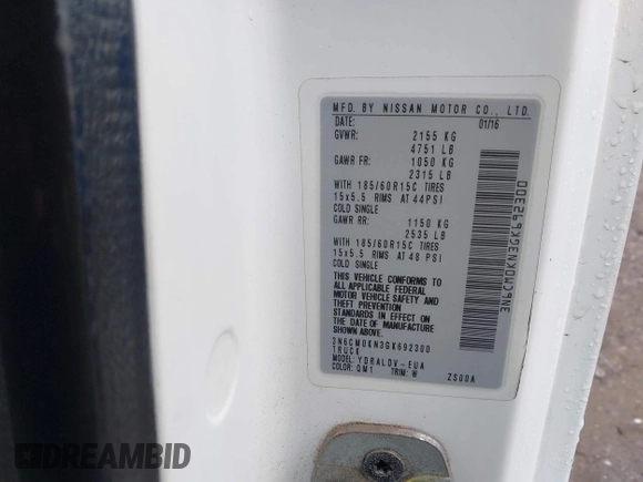 2016 Nissan NV200 S z VIN 3N6CM0KN3GK692300, wystawiony jako IAAI lot #41098566 z przebiegiem 128 217 mil mil oraz . Historia ofert i sprzedaży dostępna na DreamBid. Obrazek 9.