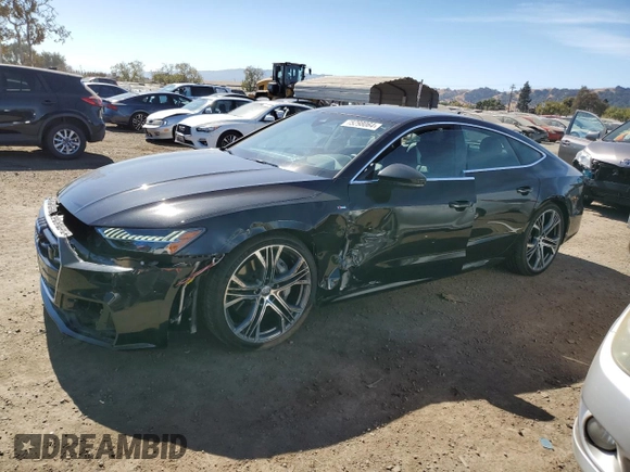 2019 Audi A7 Prestige with VIN WAUV2AF23KN072344, listed as a Copart auction lot 75298064 with 44,096 mi miles and Salvage Title. Bid and sale history available at carsss.com. Image 1.