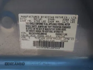 2012 Nissan Versa SL with VIN 3N1CN7AP8CL889143, listed as a IAAI auction lot 41831417 with 172,578 mi miles. Bid and sale history available at carsss.com. Image 9.
