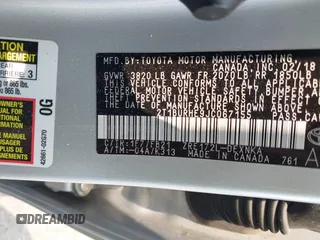 2018 Toyota Corolla L z VIN 2T1BURHE9JC067155, wystawiony jako IAAI lot #42492008 z przebiegiem 169 311 mil mil oraz . Historia ofert i sprzedaży dostępna na DreamBid. Obrazek 9.