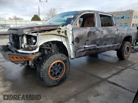 2016 Toyota Tundra 4WD Truck Platinum with VIN 5TFAW5F19GX537967, listed as a Copart auction lot 46597485 with 50,466 mi miles and Salvage Title. Bid and sale history available at carsss.com. Image 1.