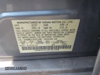 2008 Nissan Maxima SE with VIN 1N4BA41E18C811488, listed as a IAAI auction lot 42719618 with 150,331 mi miles and . Bid and sale history available at DreamBid. Image 9.